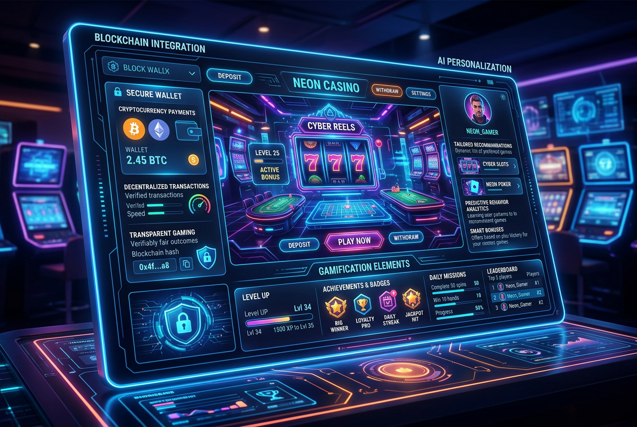 Infografika trendów igaming 2026 i technologii blockchain